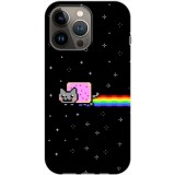 Husa compatibila cu Apple iPhone 14 Plus model Nyan Cat, Silicon, TPU, Viceversa