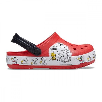 Saboti Crocs Fun Lab Snoopy Woodstock Clog Rosu - Flame foto