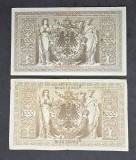 1.000 Mark Germania 1910 - ambele variante