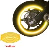 Set 16 ornamente Reflectorizante pentru jante auto, moto, culoare Galben, AVEX