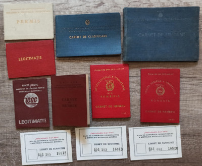 Lot diverse carnete din perioada comunista apartinand unui profesor foto
