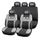Set Huse Scaune Universale HLX2 Compatibile cu Kia &ndash; Negru/Gri