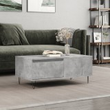 vidaXL Măsuță de cafea, gri beton, 90x50x36,5 cm, lemn compozit