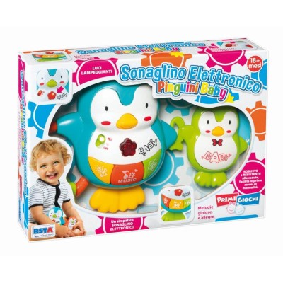 Jucarie bebe Familie pinguini cu sunet si lumini foto