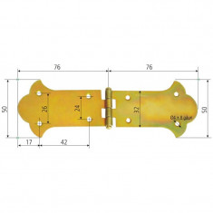 BALAMA ORNAMENTALA PENTRU CUFERE 76X50MM foto