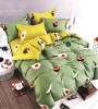 Lenjerie de pat pentru o persoana cu 2 huse de perna patrata, Kaija, bumbac mercerizat, multicolor