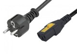 Cablu de alimentare cu blocare Schuko la C13 3m, 6051.2083, Oem
