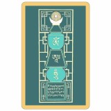 Cumpara ieftin Card de protectie cu pagoda verde si matra Om Ah Hum impotriva stelei 5 galbene