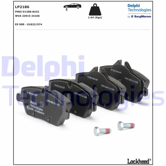 DELPHI LP2186 set placute frana,frana disc