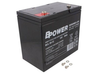 Acumulator BPOWER 12V 55Ah AGM fără &amp;icirc;ntreținere 17kg foto