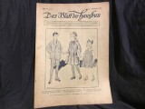 Revista limba germana - Das Blatt der Hausfrau ( Foaia Gospodinei ) din 21 noiembrie 1915 / 18 pagini !