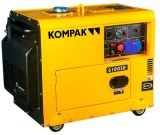 Generator diesel monofazat KOMPAK K6100SE, 5.3 kW, 230 V, insonorizat
