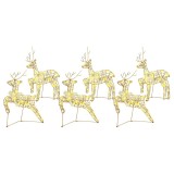 vidaXL Renii LED cu 180 LED 6 pcs Auriu PET 3399385