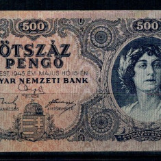 Ungaria 1945 - 500 pengo, circulata