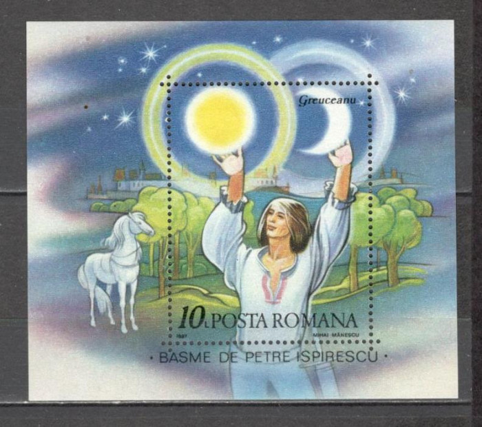 Romania.1987 100 ani moarte P.Ispirescu:Basme-Bl. DR.495