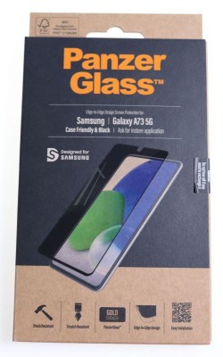 DISPLAYSCHUTZGLAS F&amp;Uuml;R SAMSUNG GALAXY A73 5G CASE FRIENDLY, BLACK AB 7308 PANZERGLASS foto