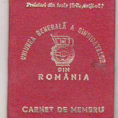 bnk div UGSR din Romania 1981 - carnet de membru