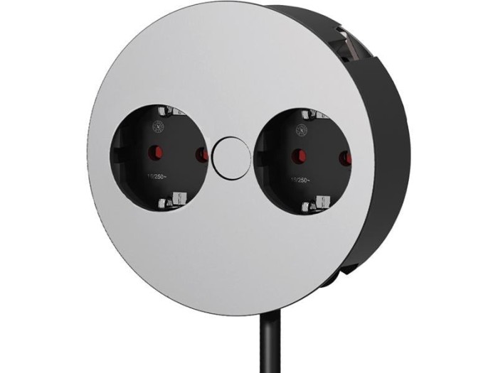 Priza dubla pentru blat TWIST cablu 2m crom Bachmann 931.021