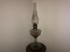 Lampa veche franceza,pentru ulei sau petrol,cu fitil foto