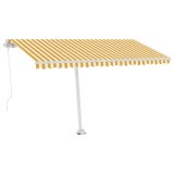 Cumpara ieftin Copertina retractabila manual, galben/alb, 400x300 cm