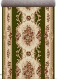 Cumpara ieftin Traversa Festonata Surfilata, Model Lotos 574-310, Inaltime Fir 8 mm, Latime 0.8m, Marime 80 x 200 cm, Crem, Verde, Antialergic, Polipropilena, Living