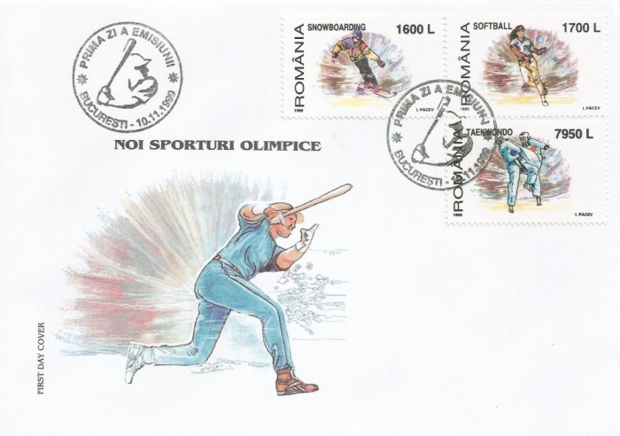 |Romania, LP 1495/1999, Noi sporturi olimpice, FDC