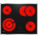Plita incorporabila Miele KM 6521 FR, Electric, 4 zone de gatire, Stop &amp;amp; Go, Timer, EasySelect, 60 cm, Negru