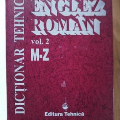 Dictionar tehnic englez-roman vol 2 - Cornel Cincu, Ion Cismas