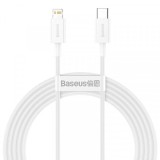 Cablu Date si Incarcare USB-C - Lightning Baseus Superior Series, 20W, 2m, Alb CATLYS-C02, Apple