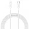 Cablu Date si Incarcare USB-C - Lightning Baseus Superior Series, 20W, 2m, Alb CATLYS-C02
