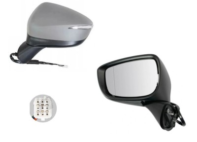 Oglinda usa exterioara Mazda Cx-5 (Ke), 2015-08.2017, partea Stanga, reglare electrica; grunduit; incalzit; sticla asferica; geam cromat; cu Lucas, A foto