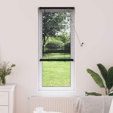 vidaXL Jaluzea venetiană Manual Ajustabil Negru 150 x 50 cm PVC 42003733