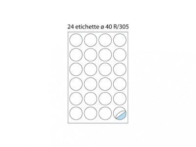 Etichete 24/A4 O40 100/cutie rotunde foto