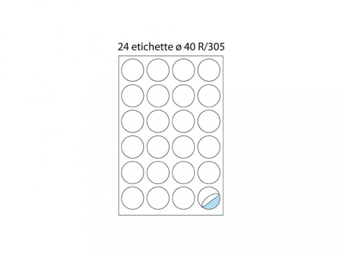 Etichete 24/A4 O40 100/cutie rotunde