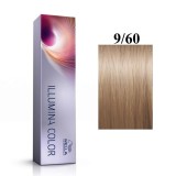 Wella Professionals, Illumina Color, Vopsea permanentă de păr, 9/60 Bright Blonde Natural Violet, 60 ml