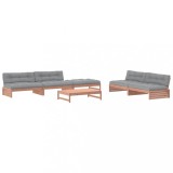 Set mobilier de gradina cu perne, 6 piese, lemn masiv Douglas