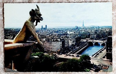 Carte postala Paris - Le Diable vue des Tours de Notre Dame foto