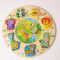 Puzzle lemn 2 in 1 - Animale salbatice