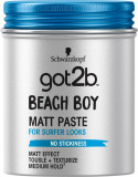 Pasta modelatoare pentru par cu efect de matifiere si nivel 3 de fixare Beach Boy, 100ml, Got2b