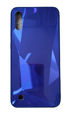 Huse telefon silicon si acril cu textura diamant Samsung Galaxy A10 , Albastru foto