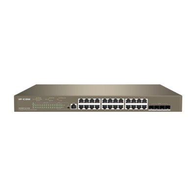 Switch 24 porturi PoE 1Gbps, 4 porturi SFP+ 10Gbps, L3 Cloud Management - IP-COM G5328XP-24-410W foto