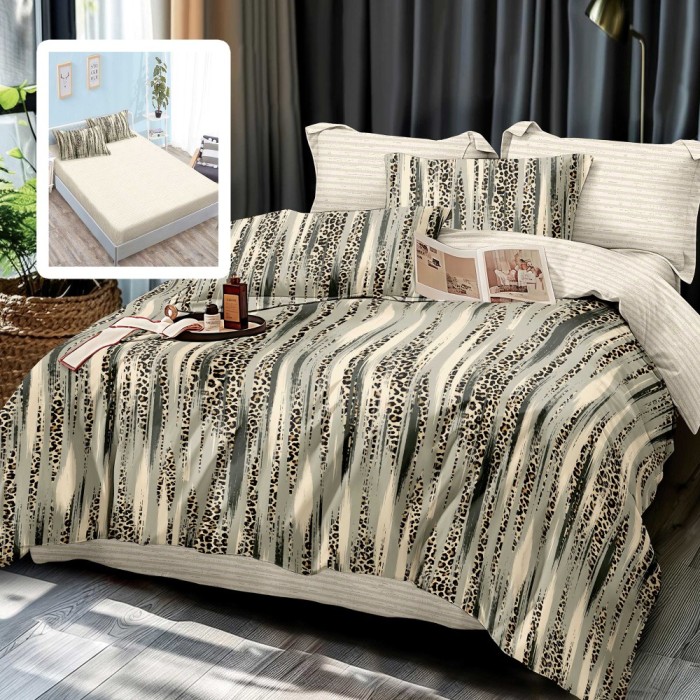 LENJERIE FINET 6 PIESE CU HUSĂ &ndash; 160&times;200 ȘI 180&times;200 (ALMA-VH)