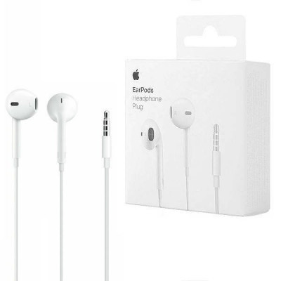 Casti APPLE Earpods MNHF2ZM/A, cu fir, in-ear, microfon, alb foto