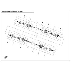 07. Cap planetara spate interior CF Moto CForce 450 / 520 / 550 / 800 (2015 - 2020)