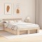 vidaXL Cadru de pat cu headboard Maro 160 x 200 cm Lemn masiv de pin 3382268