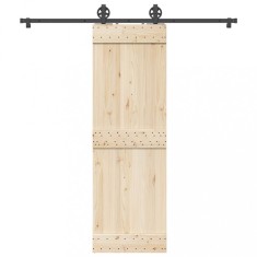 vidaXL Set feronerie pentru uși glisante, negru, 200 cm, oțel