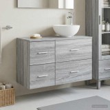 Cumpara ieftin Set dulap baie 2 buc. Sonoma gri 79,5 x 41 x 80 cm