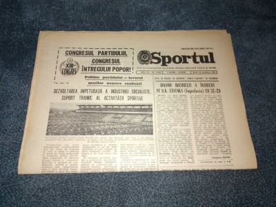 ZIARUL SPORTUL 16 NOIEMBRIE 1984 foto