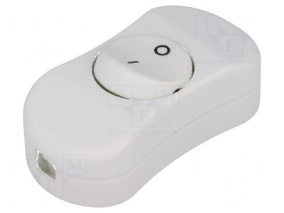 Rocker Switch SPST 2 ON-OFF 3A/250VAC Alb fără R13-901-AC 50m&amp;Omega; foto