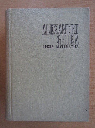 Alexandru Ghika - Opera matematică